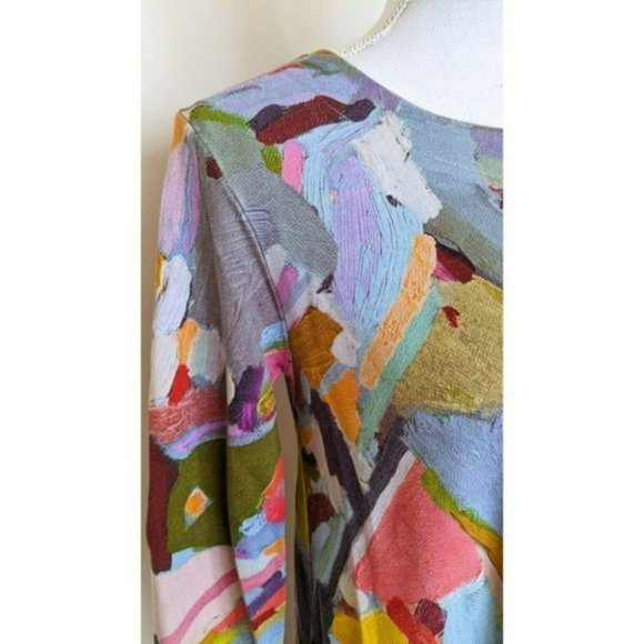 Gorman X Megan Grant Pick Up Sticks Jersey Dress Size 6 Suit 6-10 - Picture 5 of 9